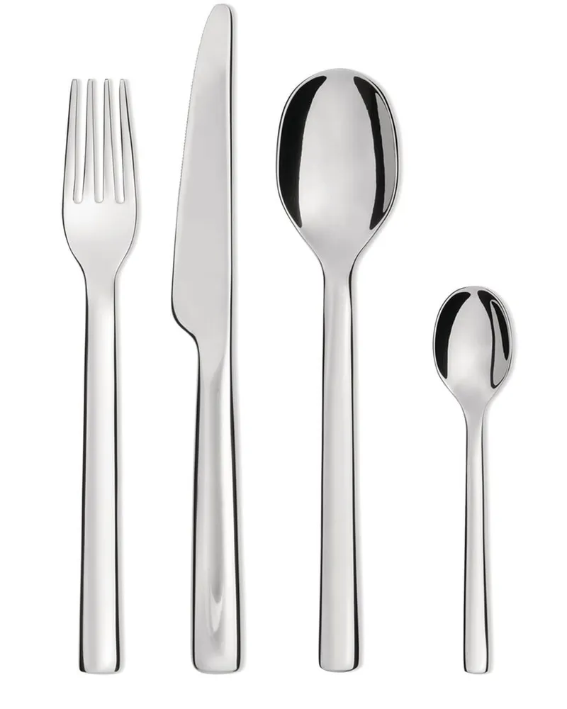 Alessi 24-teiliges Ovale Besteck-Set - Silber Silber