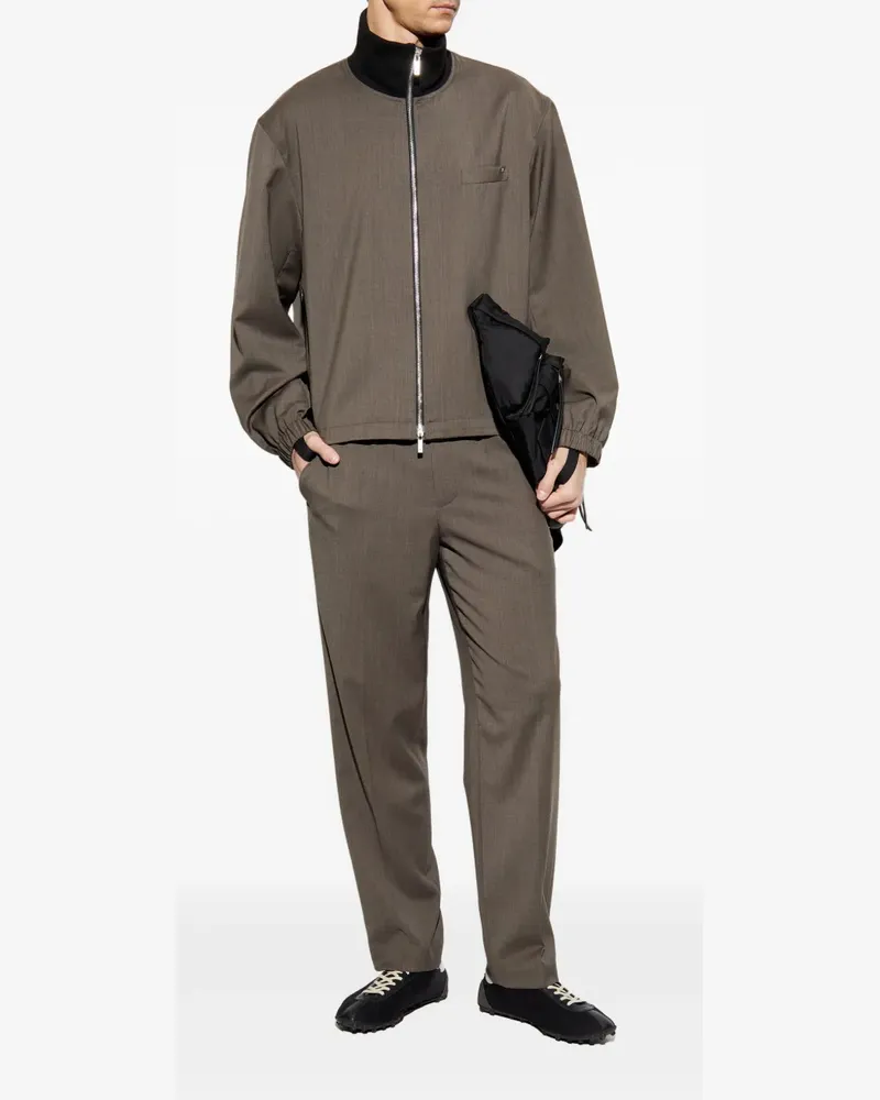 Helmut Lang Bomberjacke aus Wolle - Grau Grau