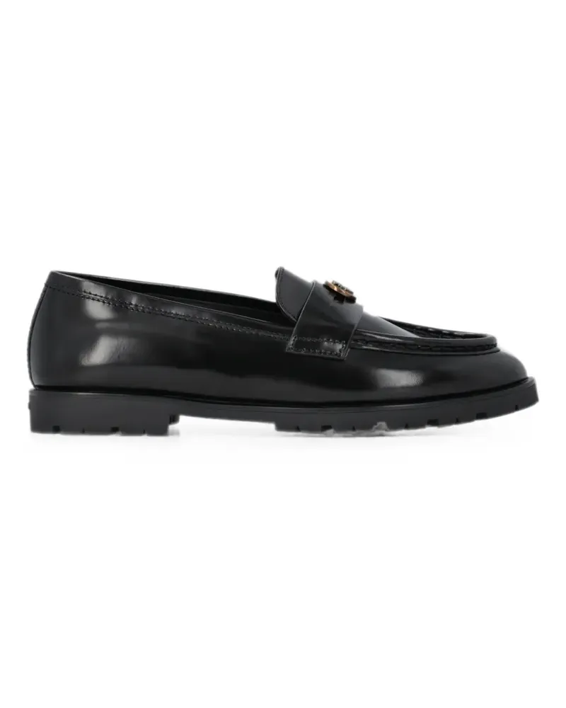 Pinko Loafer mit Love Birds-Schild - Schwarz Schwarz