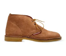 Schnürstiefel aus Wildleder - Braun