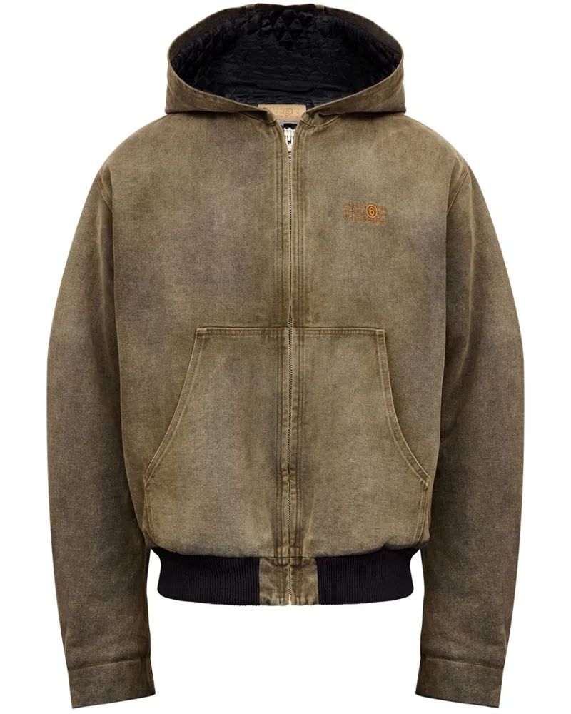 Maison Margiela Jacke mit geripptem Detail - Braun Braun