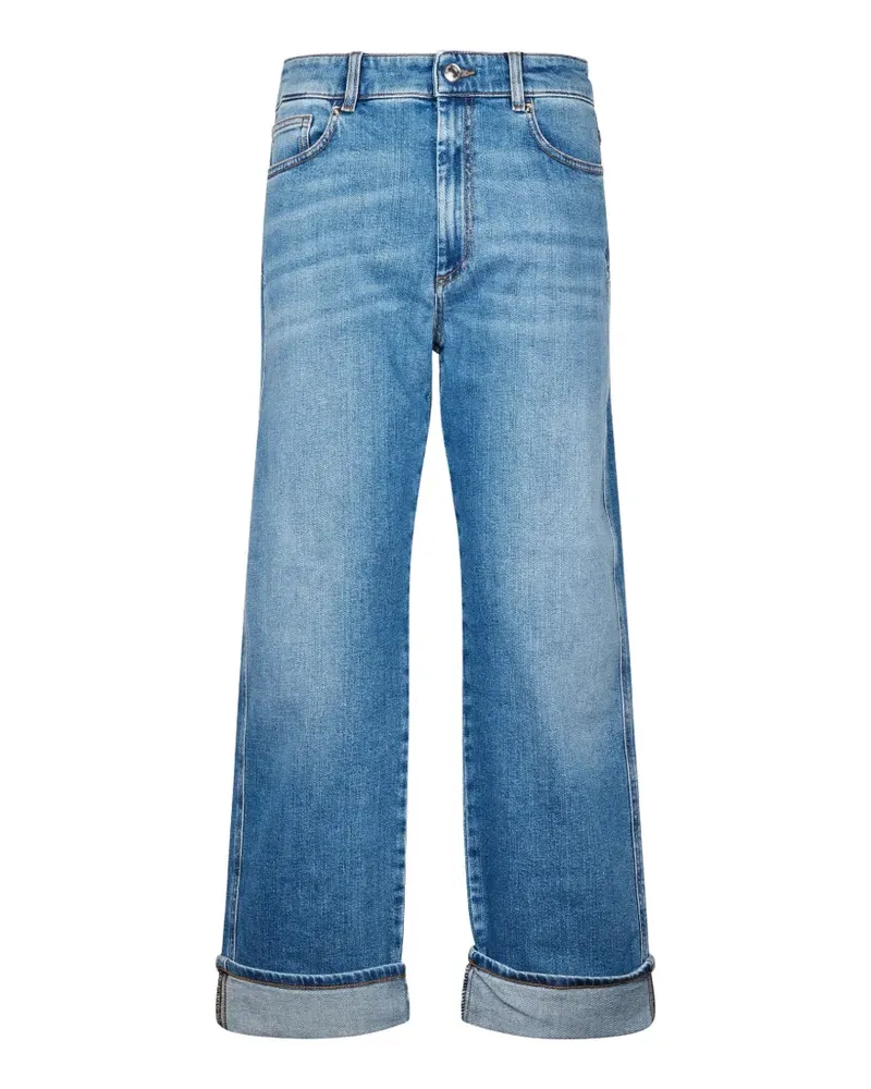 SPORTMAX turn-up cuff jeans - Blau Blau
