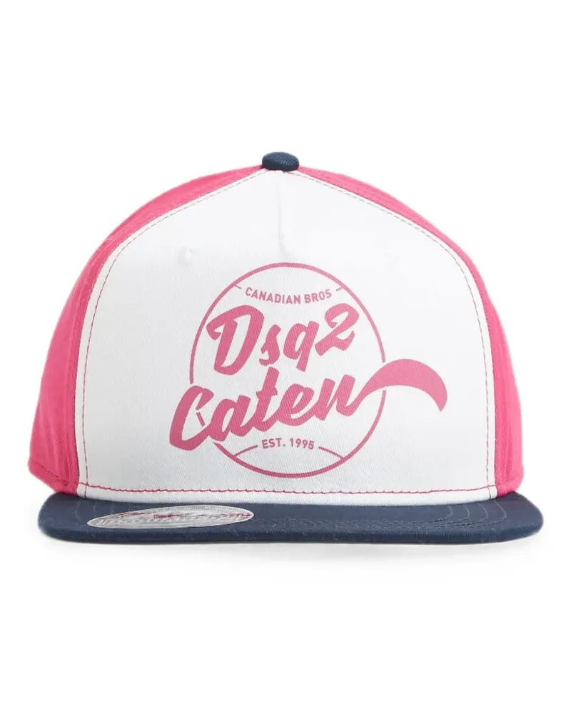 Dsquared2 logo-print gabardine baseball hat - Rosa Rosa