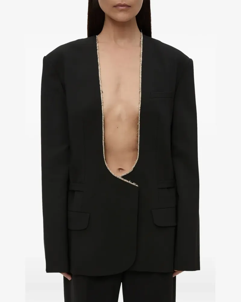 Christopher Esber Retract Shawl Sakko - Schwarz Schwarz