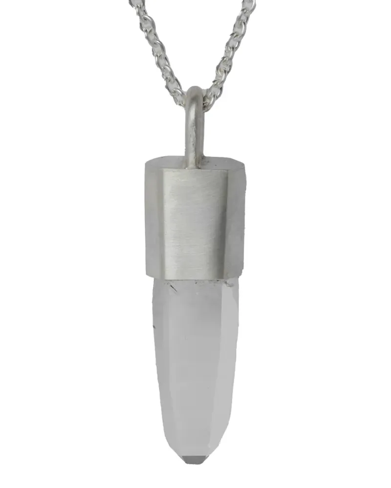 Parts Of Four Talisman Halskette aus Sterlingsilber mit Quarz Silber