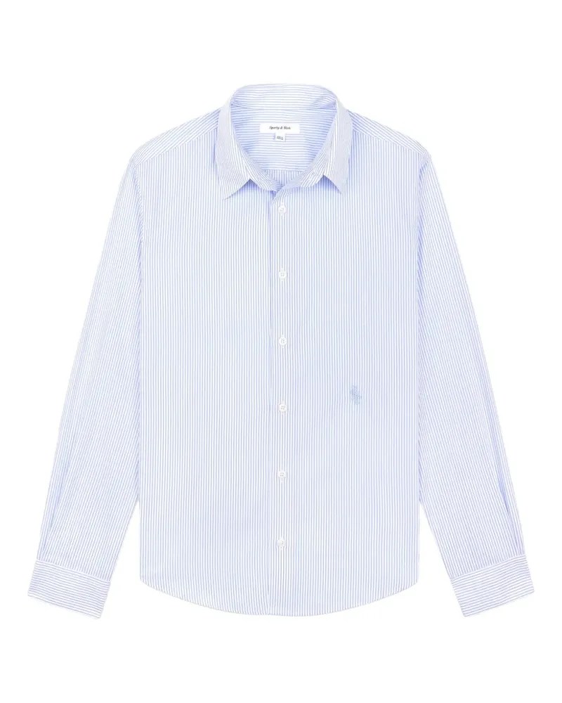 SPORTY & RICH Gestreiftes Hemd - Blau Blau