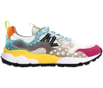 Gemusterte Sneakers mit Einsätzen - Gelb