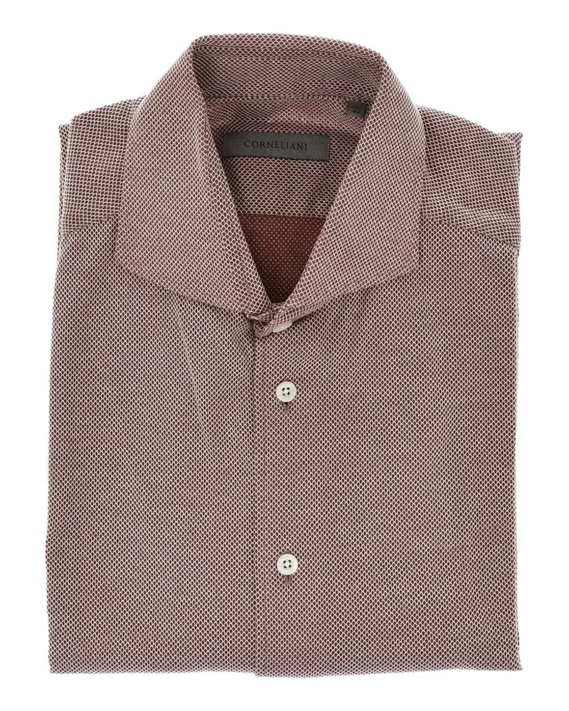 Corneliani patterned button-up shirt - Rot Rot