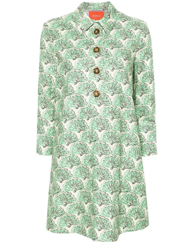 La DoubleJ Artemis Minikleid aus Fans-Jacquard - Grün Grün