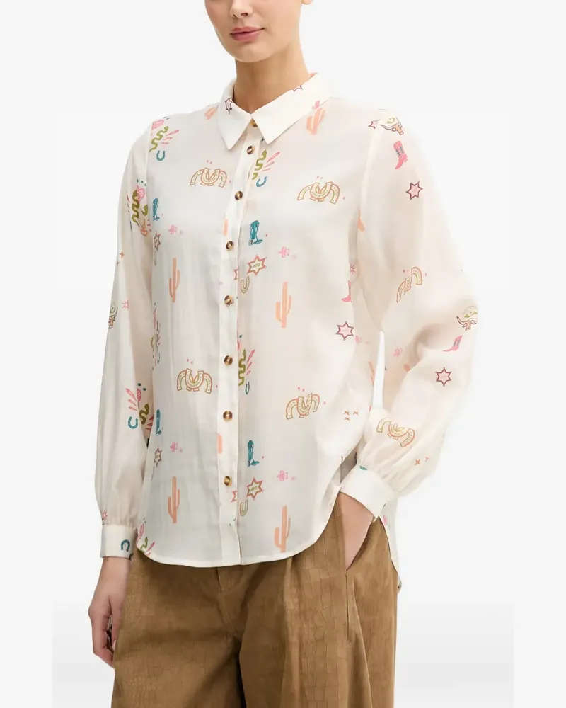 Never Fully Dressed Hemd mit grafischem Print - Nude Nude
