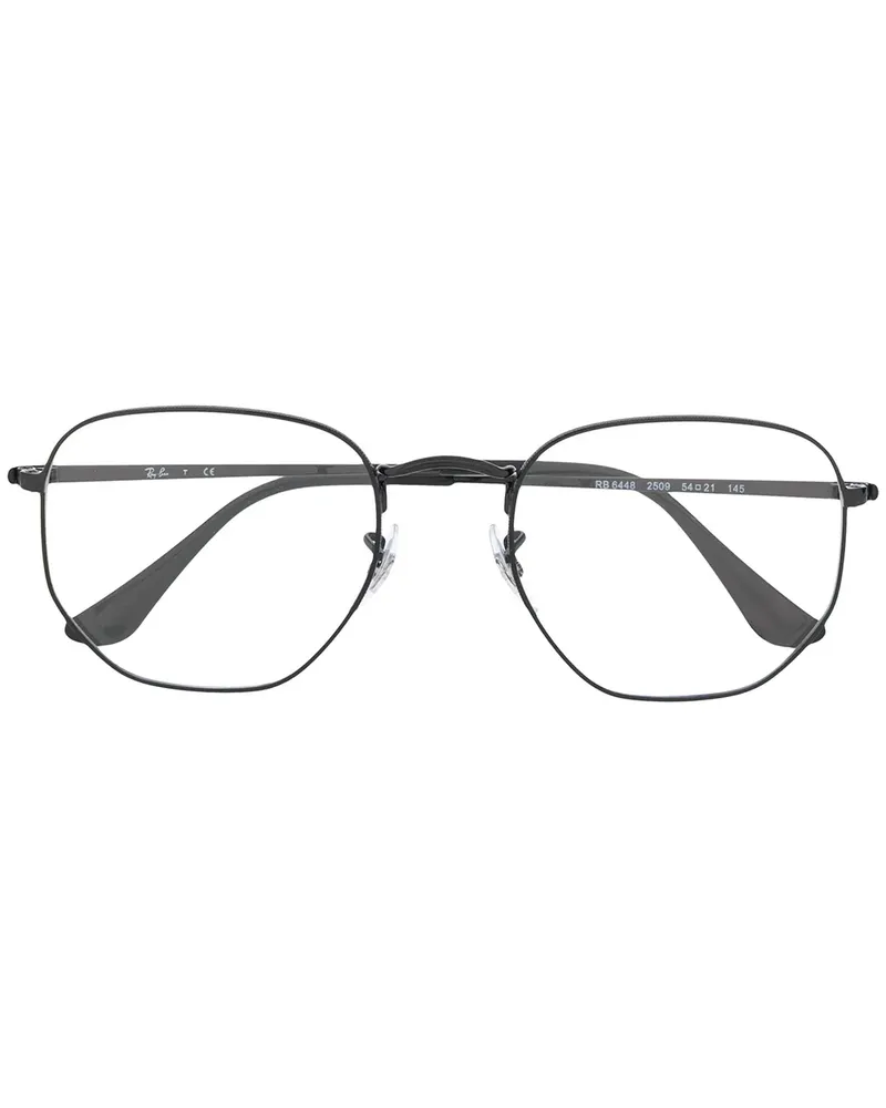 Ray Ban Brille mit sechseckigem Gestell - Schwarz Schwarz