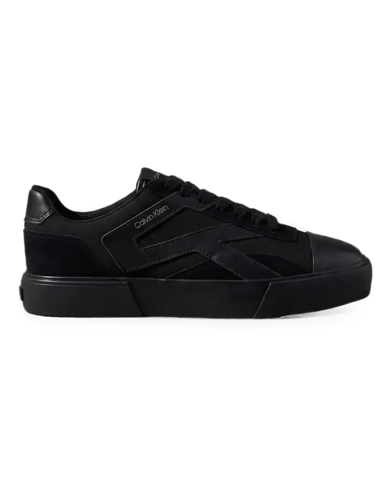 Calvin Klein logo-print panelled sneakers - Schwarz Schwarz
