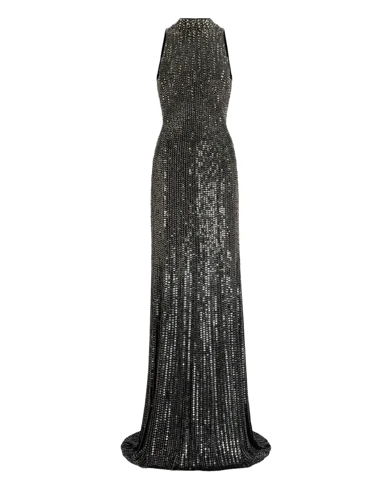 Jenny Packham Maxikleid mit Pailletten - Schwarz Schwarz