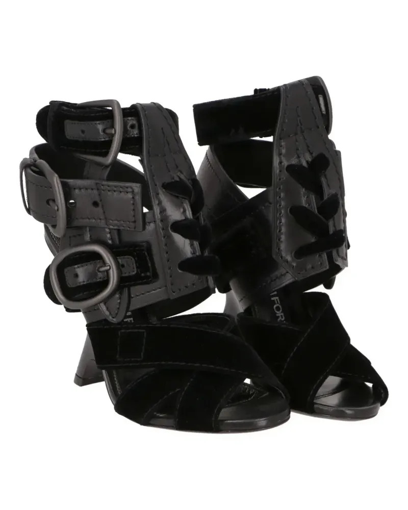 Tom Ford buckle-fastening lace-up sandals - Schwarz Schwarz