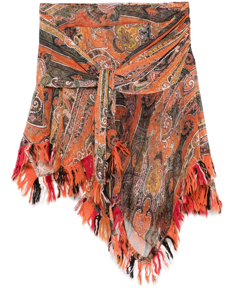 Isabel Marant Minirock mit grafischem Print - Orange Orange