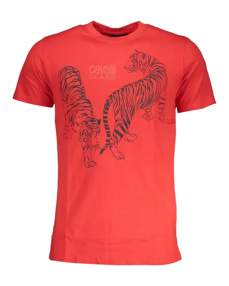 Roberto Cavalli tiger-print T-shirt - Rot Rot