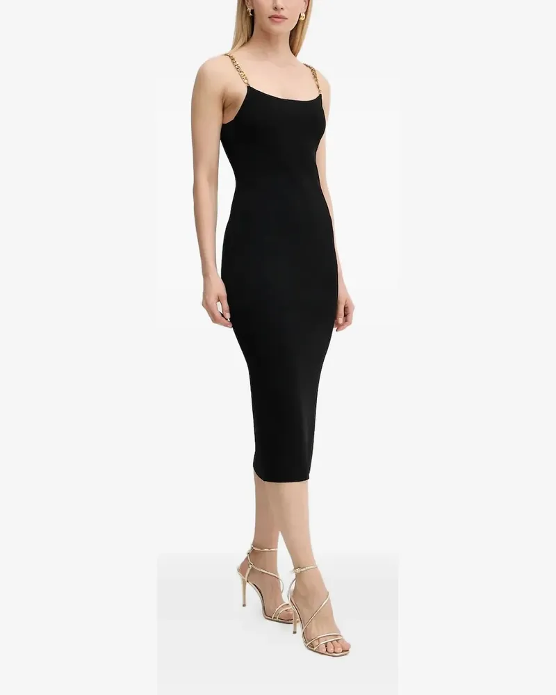 Michael Kors Midikleid mit Kettenträgern - Schwarz Schwarz