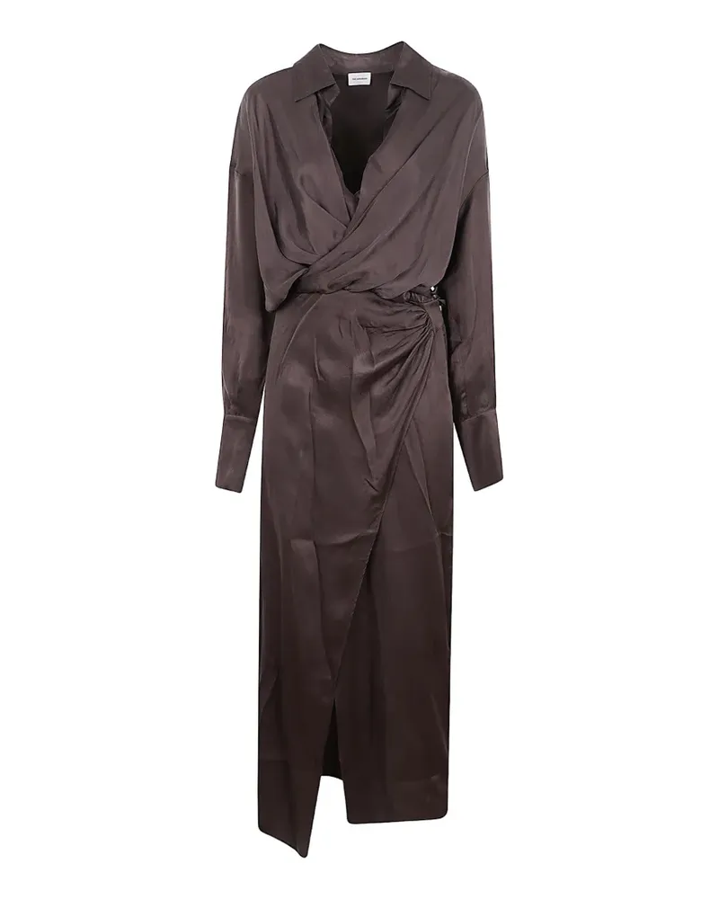 ANDAMANE draped wrap-style midi dress - Braun Braun