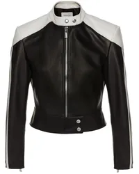 Magda Butrym Cropped-Jacke aus Leder Schwarz