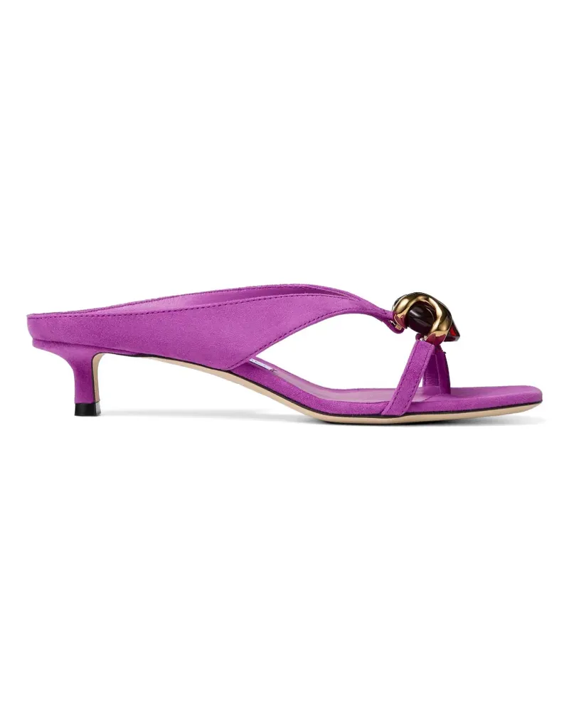 Jimmy Choo 35mm Emeri Stone thong heeled mules - Violett Violett