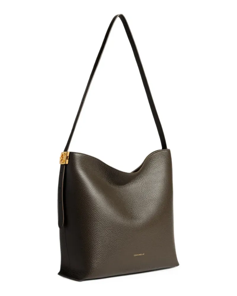 Coccinelle C-Me Lock leather shoulder bag - Braun Braun