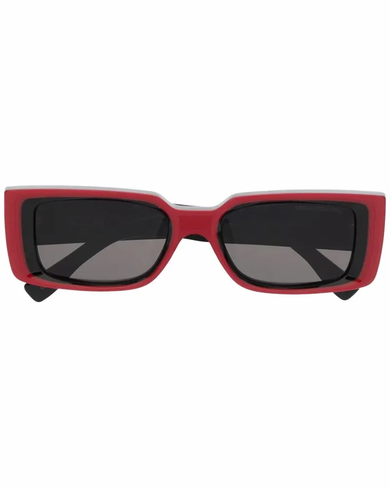 Cutler and Gross Sonnenbrille mit eckigem Gestell - Rot Rot