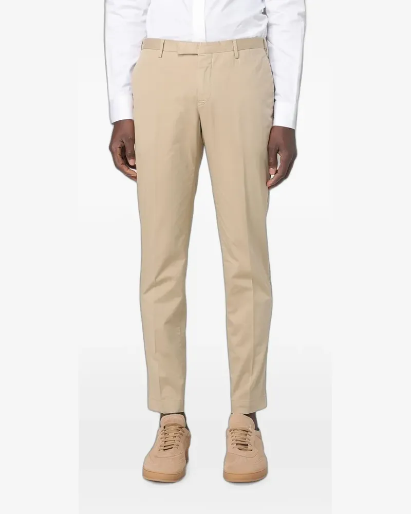 PT TORINO pressed-crease slim-fit trousers - Nude Nude
