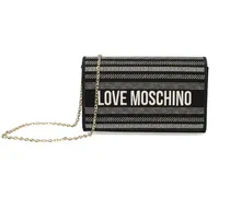 Umhängetasche mit Logo-Stickerei - Schwarz