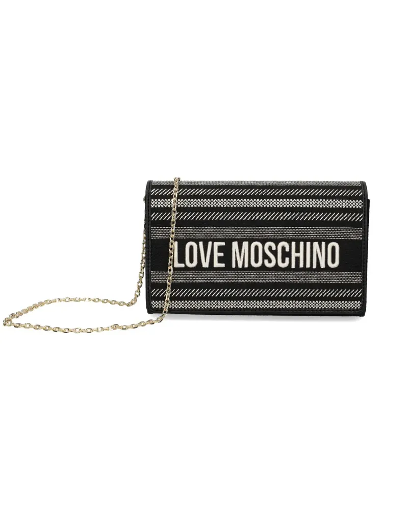 Moschino Umhängetasche mit Logo-Stickerei - Schwarz Schwarz