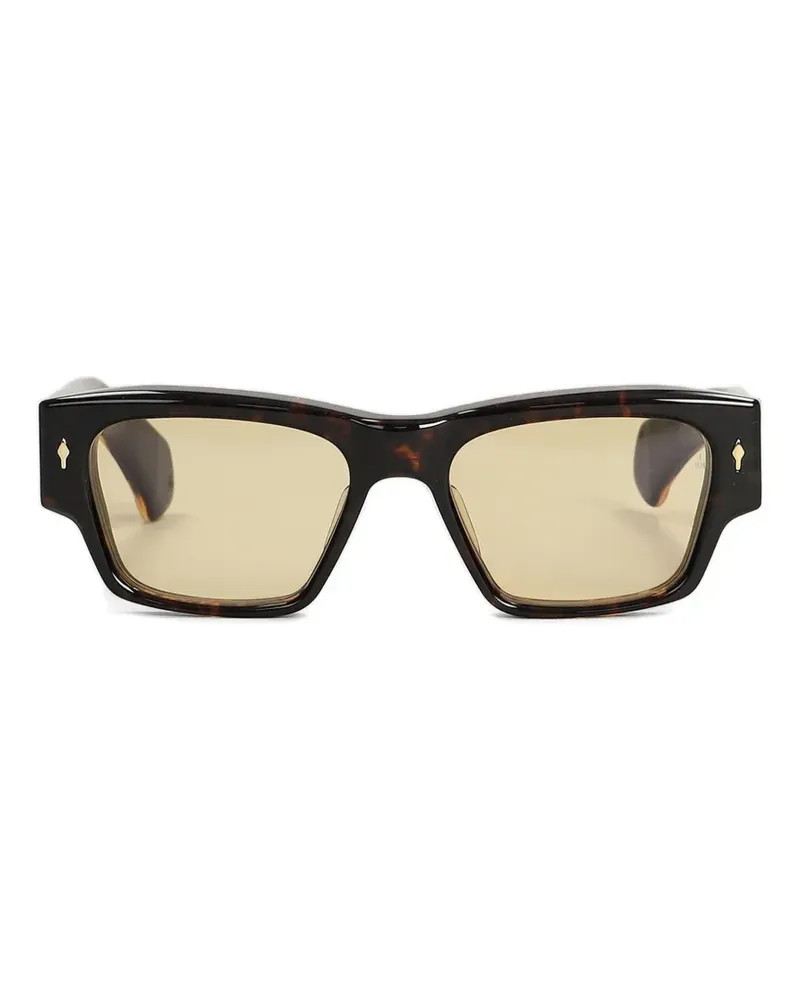 Jacques Marie Mage Zimmerman rectangle-frame sunglasses - Braun Braun