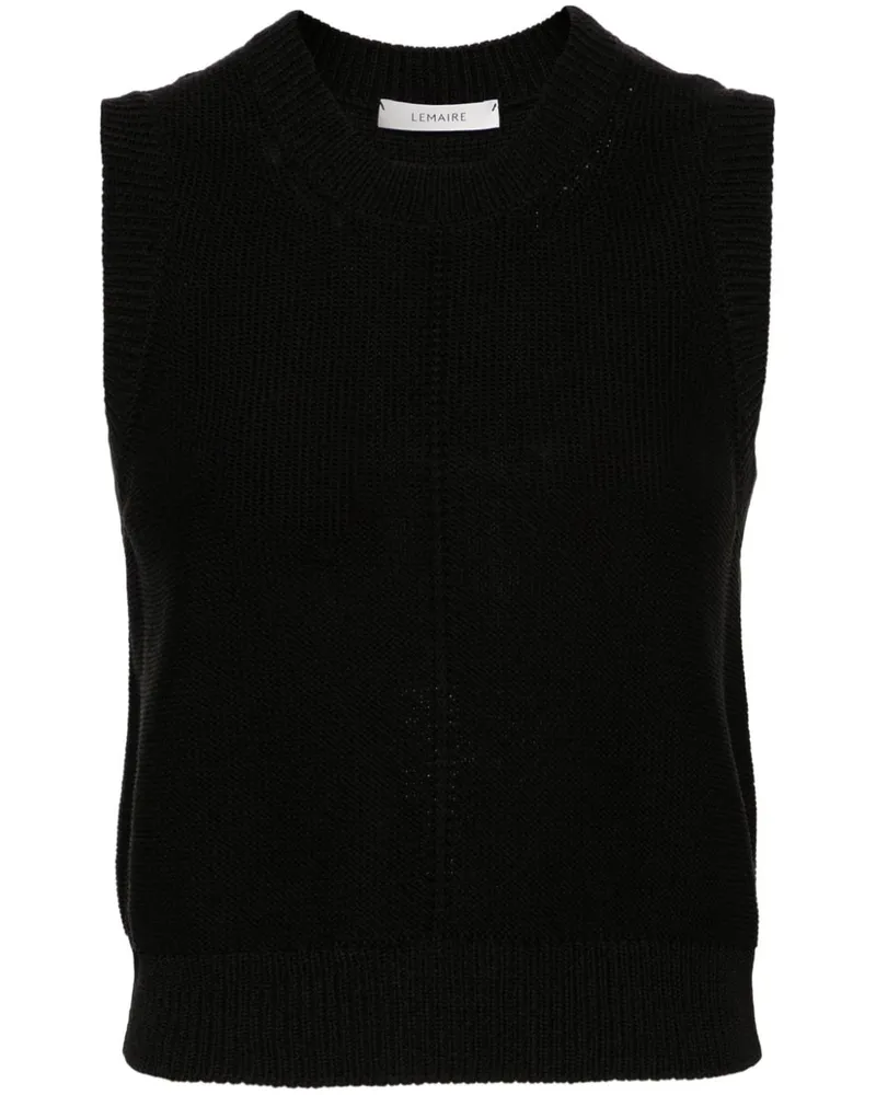 Christophe Lemaire Trägershirt im Cropped-Design - Schwarz Schwarz