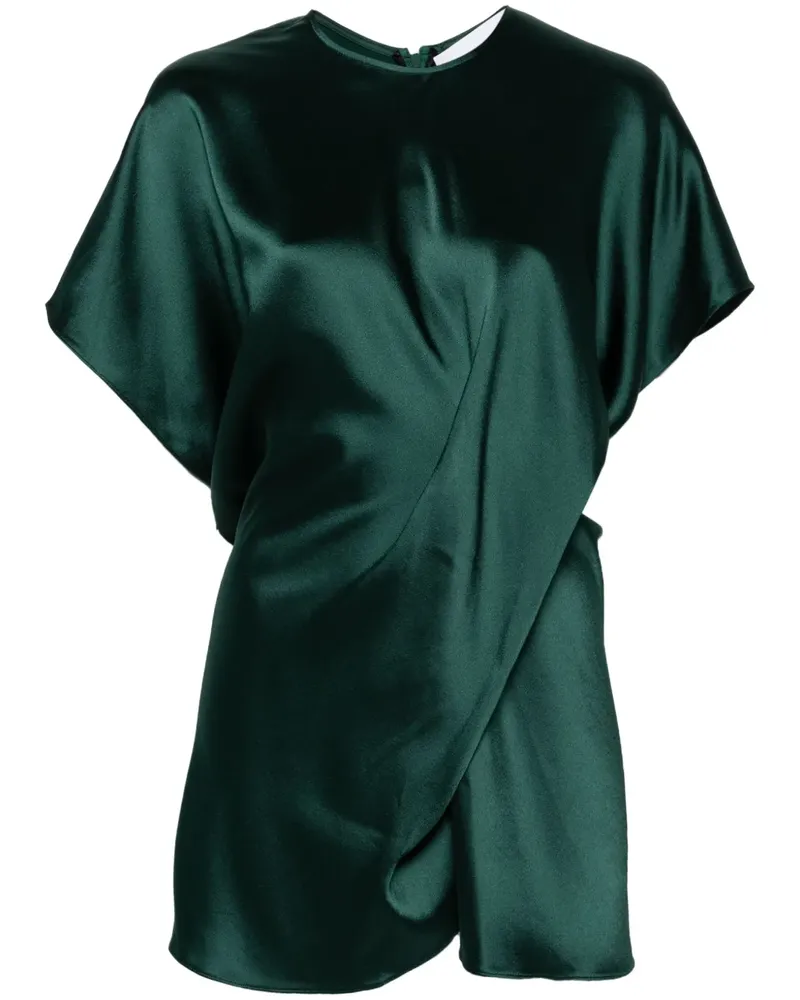 AZ FACTORY Geraffte Kreppbluse - Grün Grün