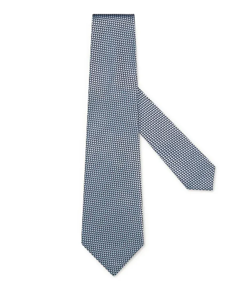 Ermenegildo Zegna Gemusterte Seidenkrawatte - Blau Blau