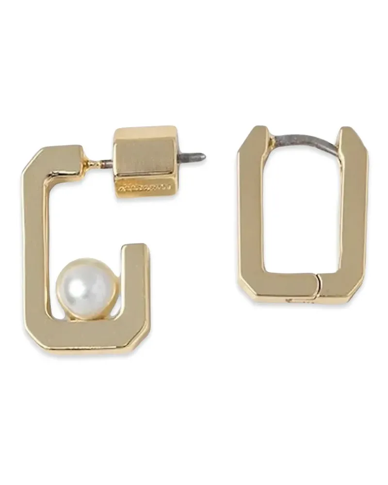 AllSaints embellished rectangle earrings (set of three) - Gold Gold