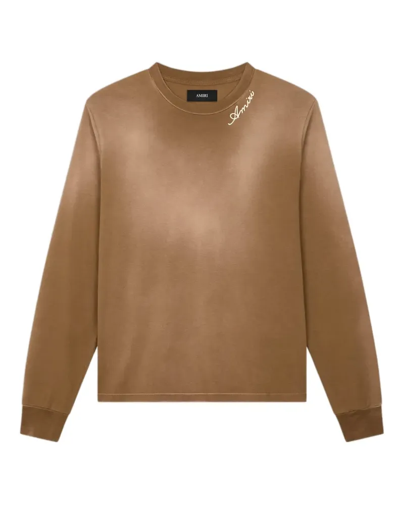 Amiri Langarmshirt mit Logo-Stickerei - Braun Braun