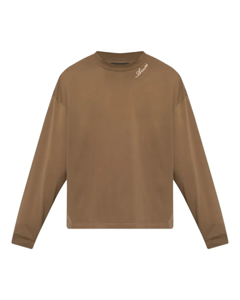 Amiri Langarmshirt mit Logo-Stickerei - Braun Braun