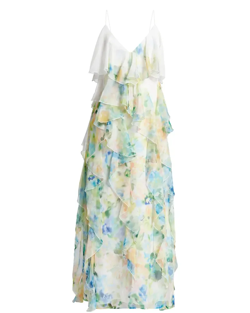 Aje. Midikleid mit Rüschendetail - Blau Blau