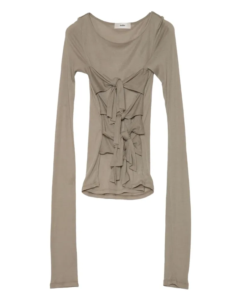 Muller of Yoshiokubo knot-detailiing top - Nude Nude