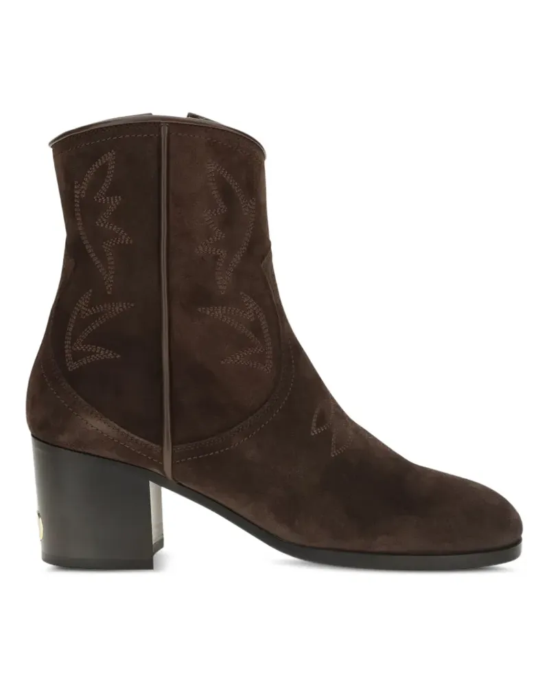 Valentino Garavani Zimmy Stiefeletten mit Stickerei - Braun Braun