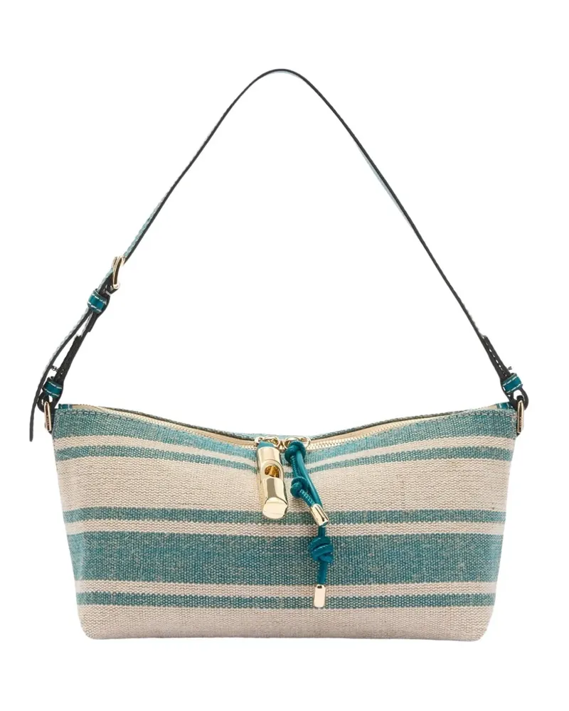 Furla Debby striped shoulder bag - Blau Blau
