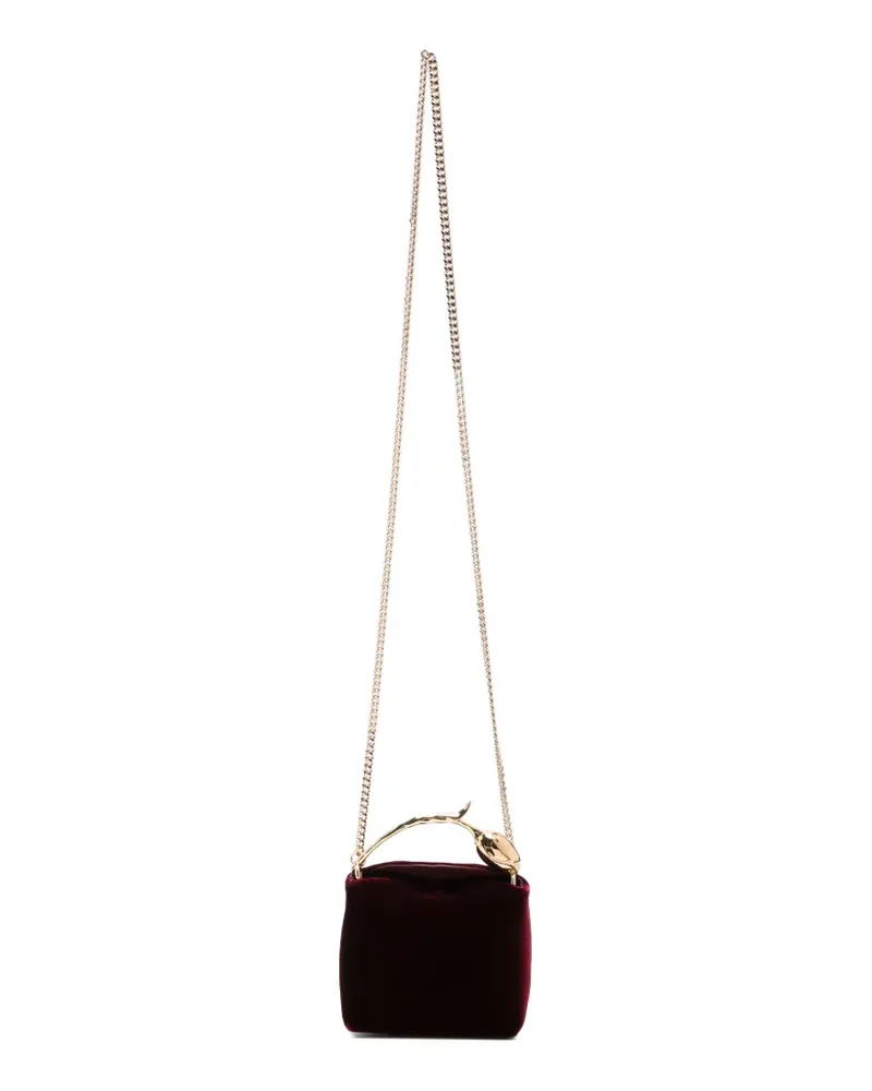Erdem micro Bloom velvet tote bag - Rot Rot