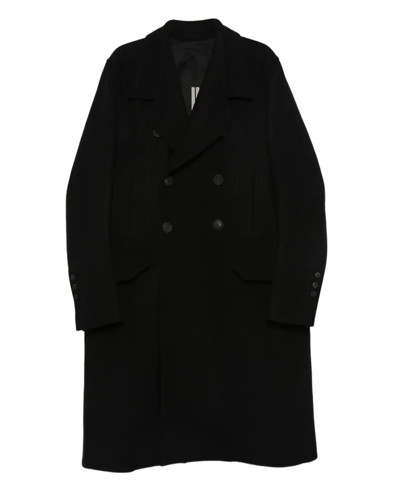Rick Owens Doppelreihiger Mantel - Schwarz Schwarz
