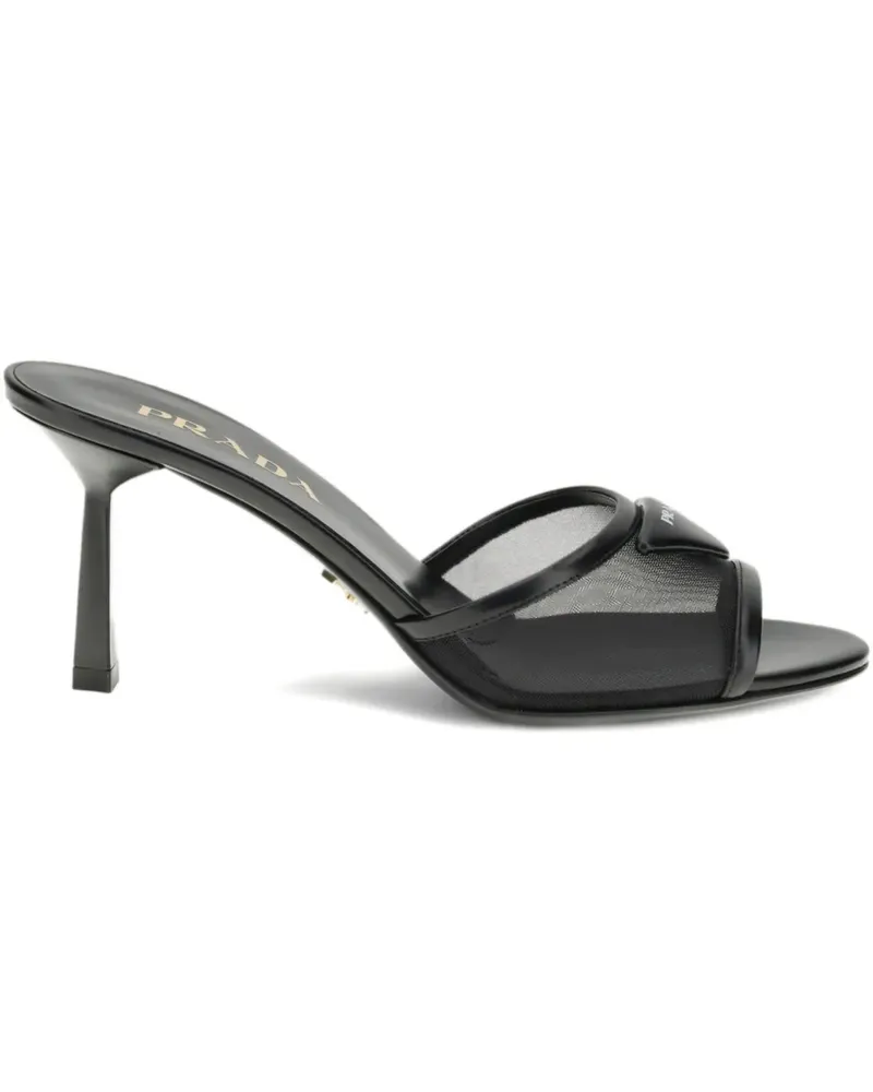 Prada mesh heeled sandals - Schwarz Schwarz
