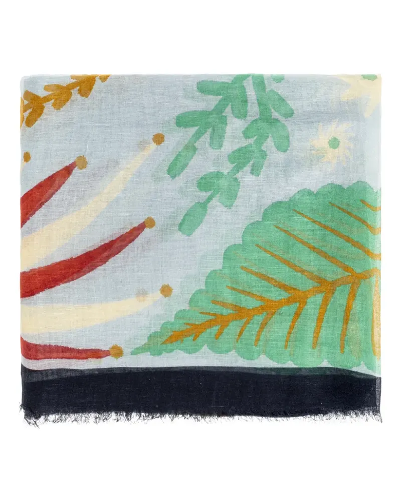 Etro x Tabby Booth frayed scarf - Blau Blau