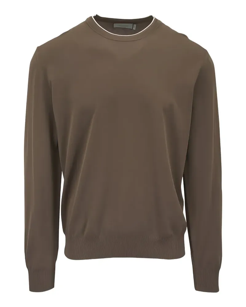Canali Pullover mit Rundhalsausschnitt - Braun Braun
