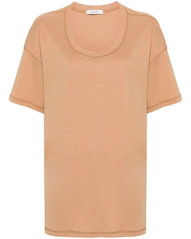 Christophe Lemaire T-Shirt mit Ziernähten - Nude Nude