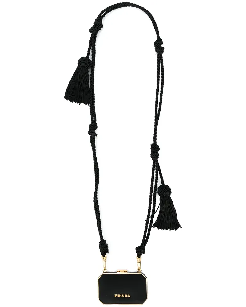 Prada Kosmetiktasche mit Quasten - Schwarz Schwarz