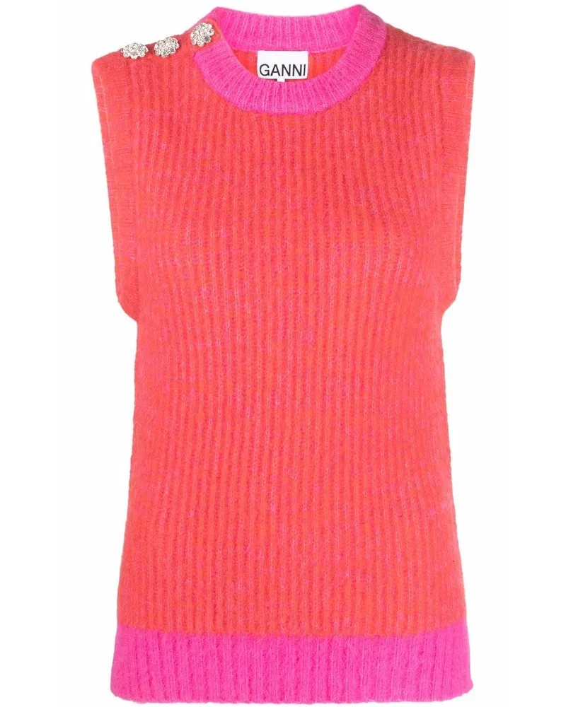 Ganni Klassisches Top - Rosa Rosa