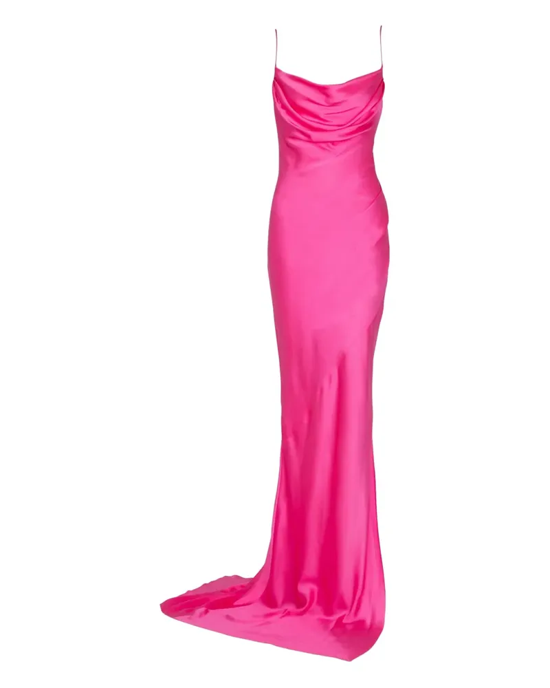 Balmain Drapiertes Abendkleid - Rosa Rosa