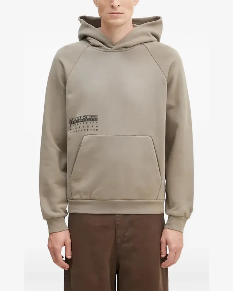 Napapijri front pocket hood hoodie - Nude Nude